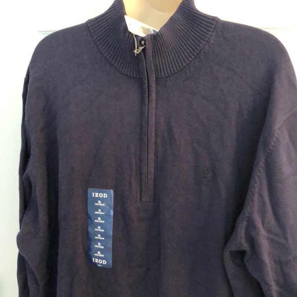 Izod  |  NWT 1/4 Zip Pullover Fieldhouse Sweater - Picture 2 of 5